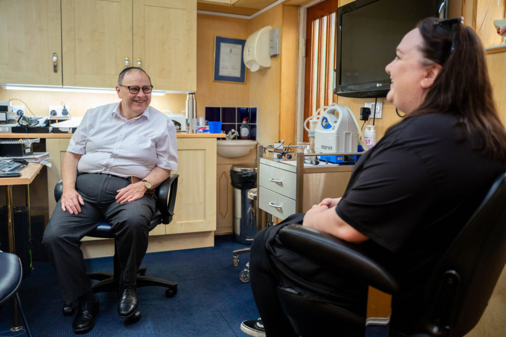 visiting a private audiologist