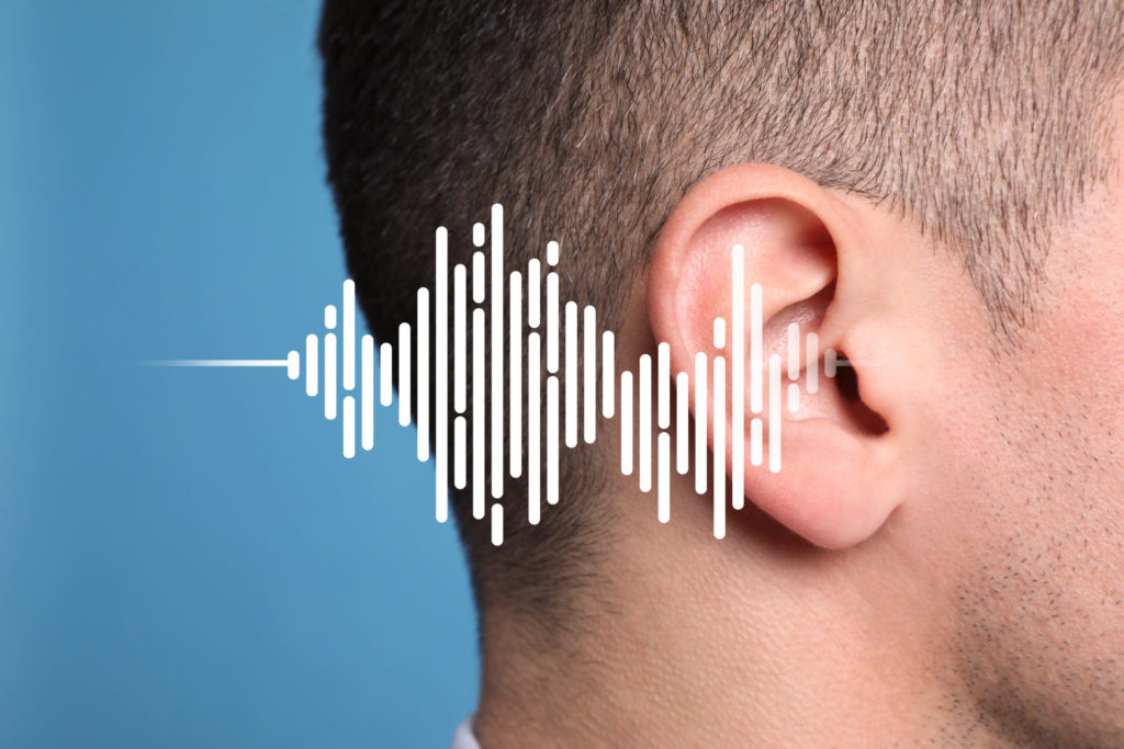 Hearing symbol near ear